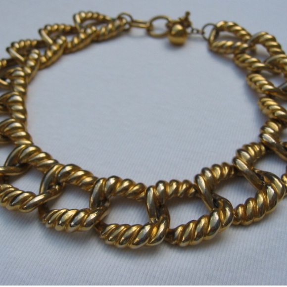 Anne Klein | Gold tone twisted rope weighty necklace - Picture 2 of 8